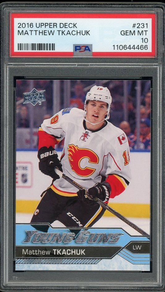 2016 Upper Deck #231 Matthew Tkachuk PSA 10 GEM MT