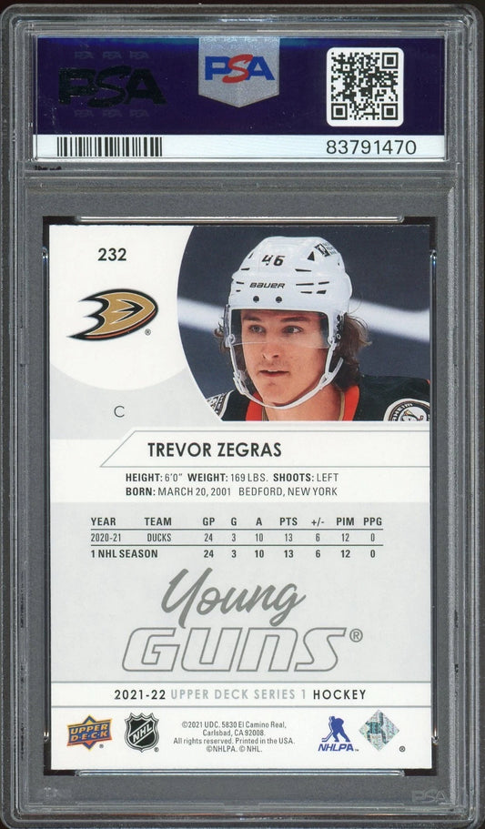 2021 Upper Deck #232 Trevor Zegras PSA 10 GEM MT