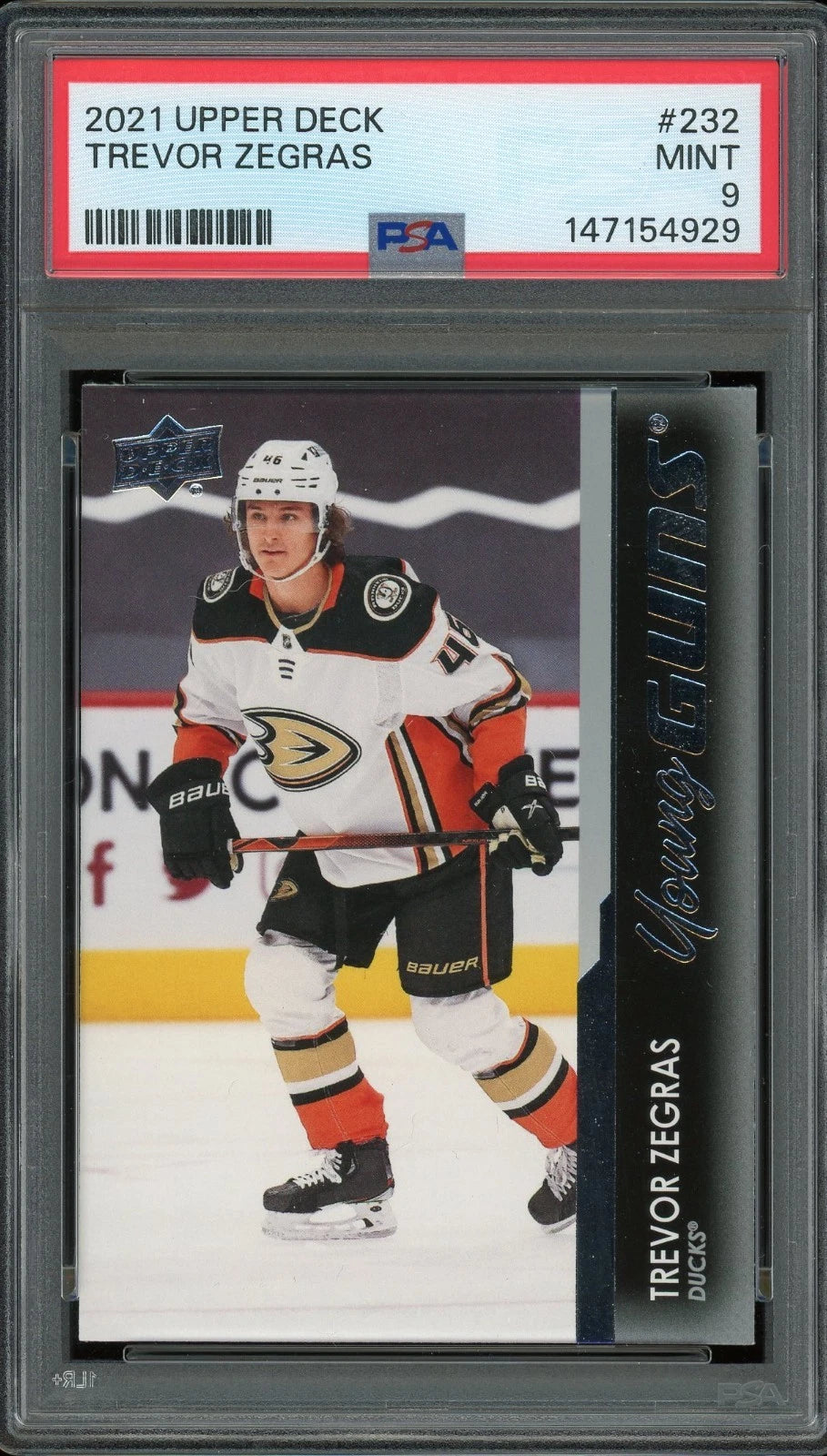 2021 Upper Deck #232 Trevor Zegras PSA 9 Mint