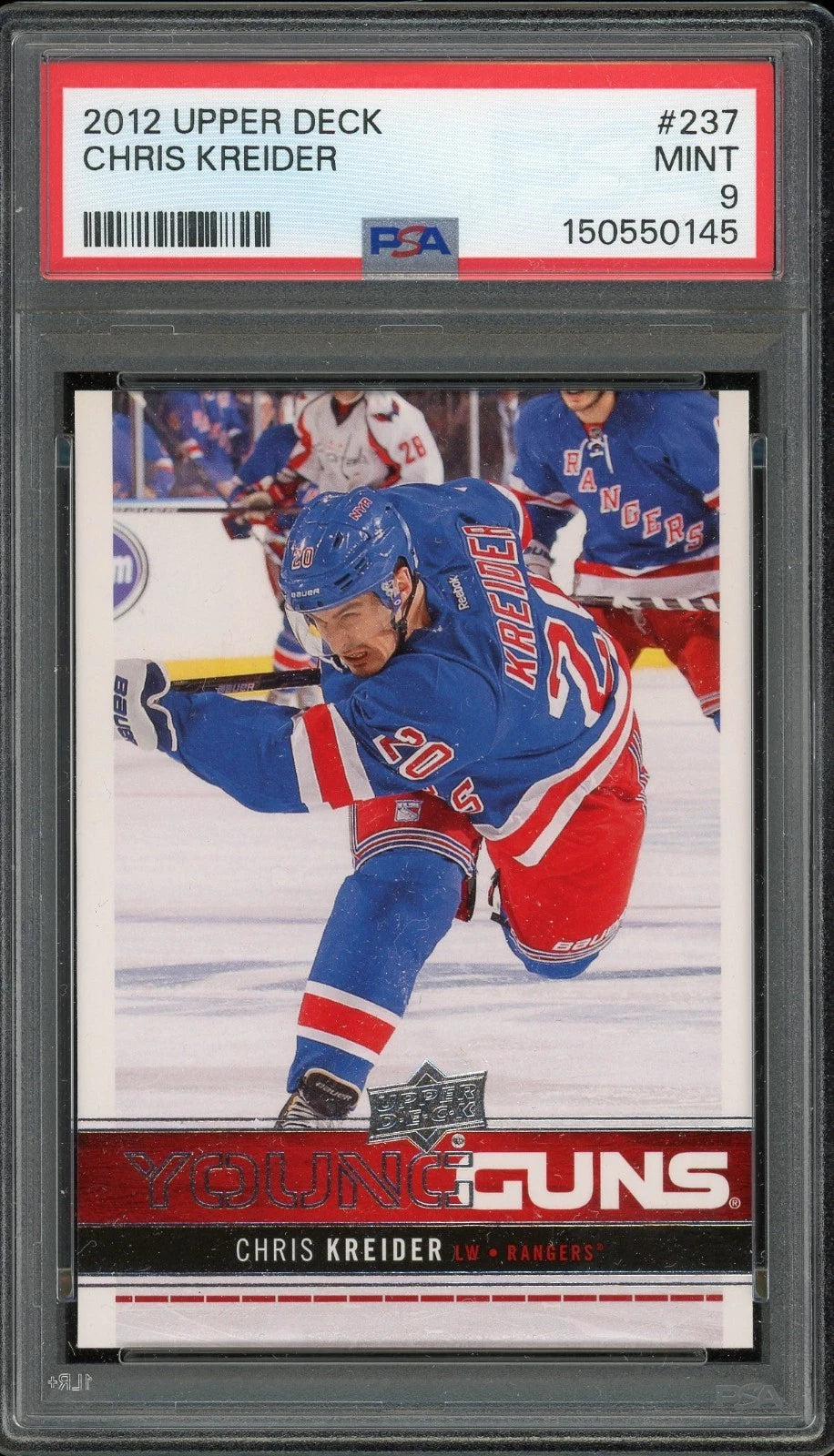 2012 Upper Deck #237 Chris Kreider PSA 9 Mint