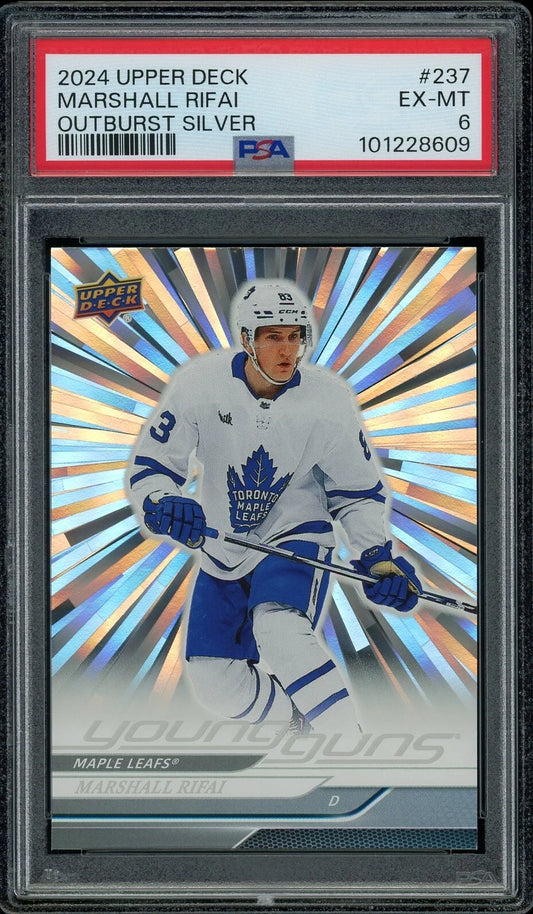 2024 Upper Deck #237 Marshall Rifai Outburst Silver PSA 6 EX-MT