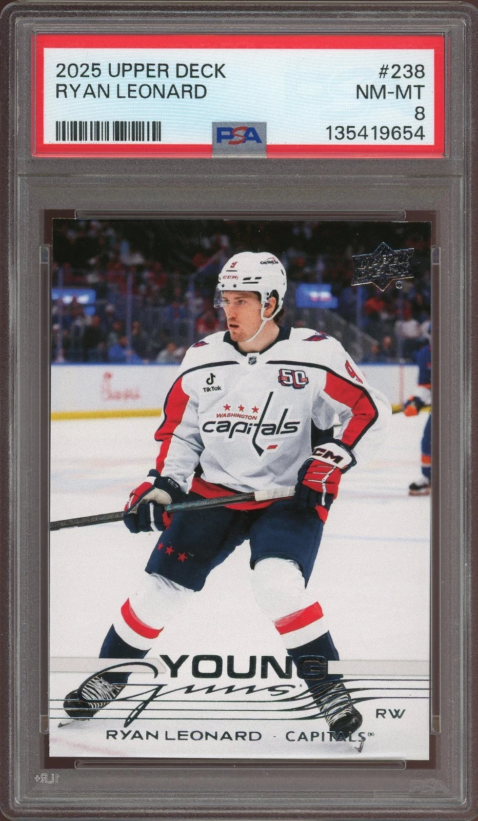2025 Upper Deck #238 Ryan Leonard PSA 8 NM-MT