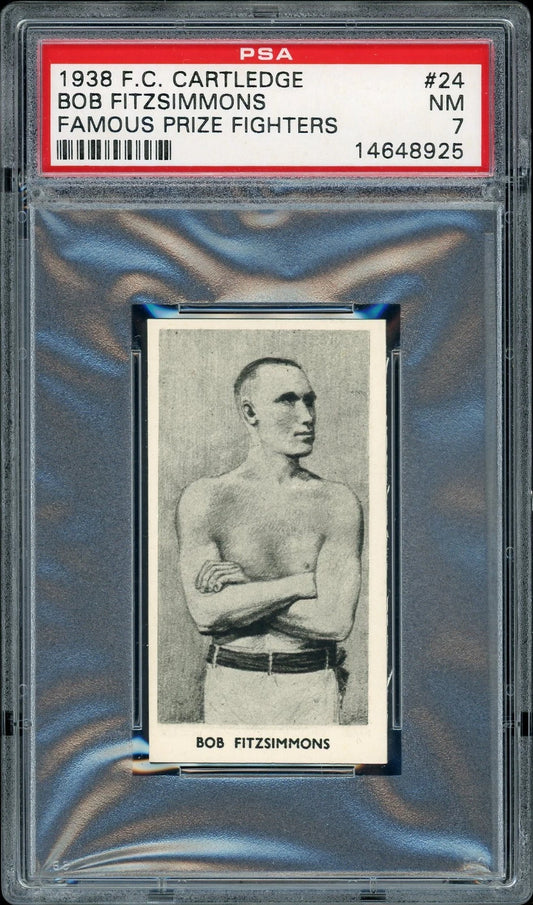 1938 F.C. Cartledge #24 Bob Fitzsimmons Famous Prize Fighters PSA 7