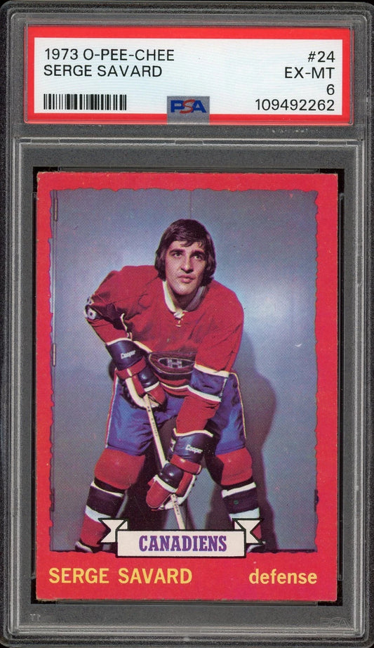 1973 O-Pee-Chee #24 Serge Savard PSA 6 EX-MT