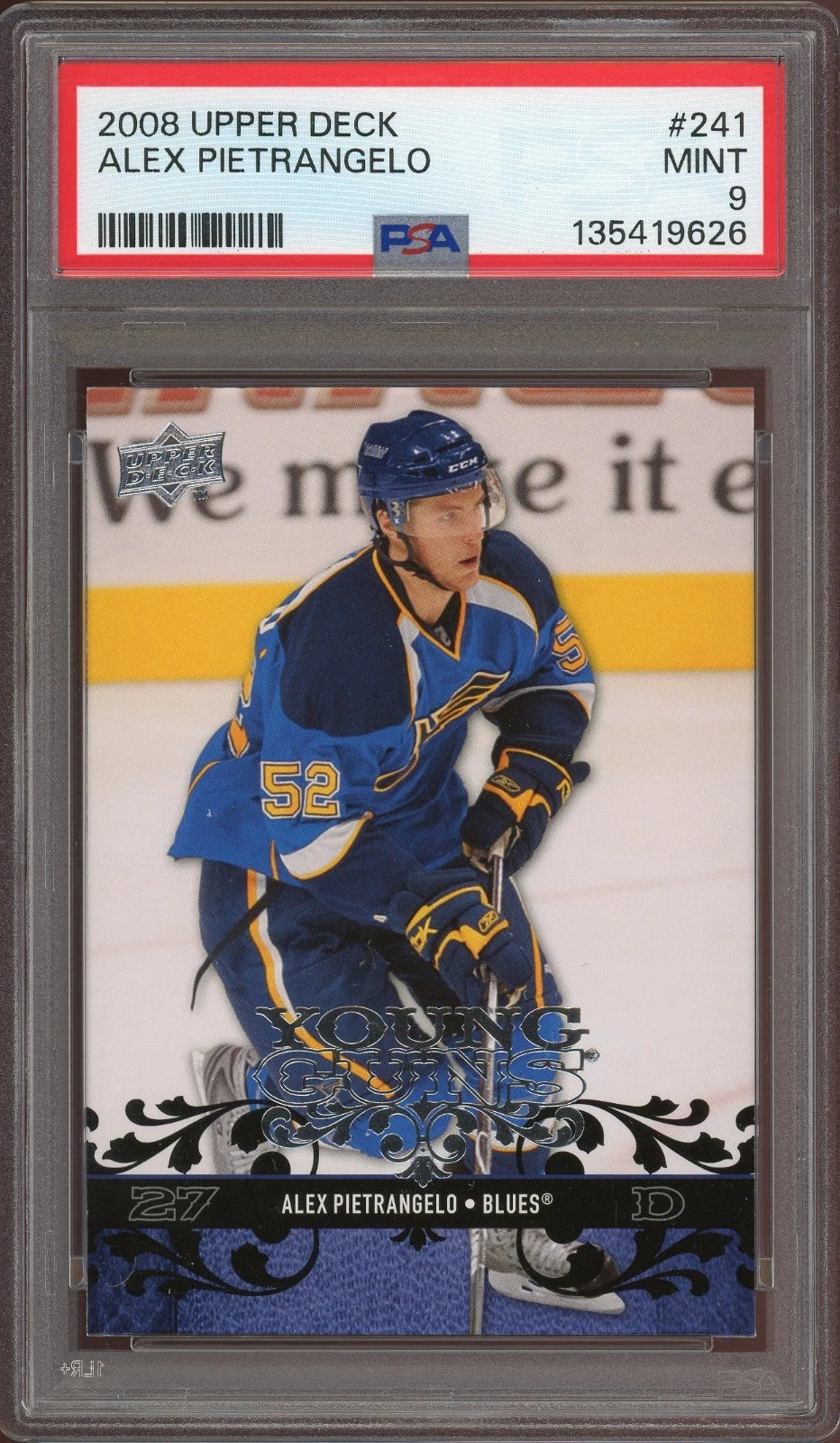 2008 Upper Deck #241 Alex Pietrangelo PSA 9 Mint