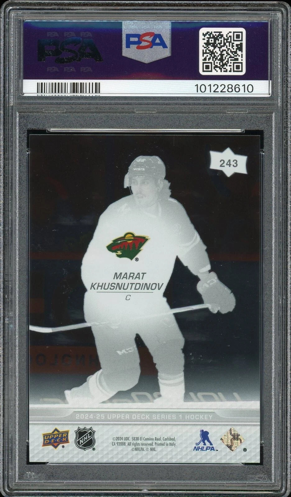 2024 Upper Deck #243 Marat Khusnutdinov Clear Cut PSA 9 Mint