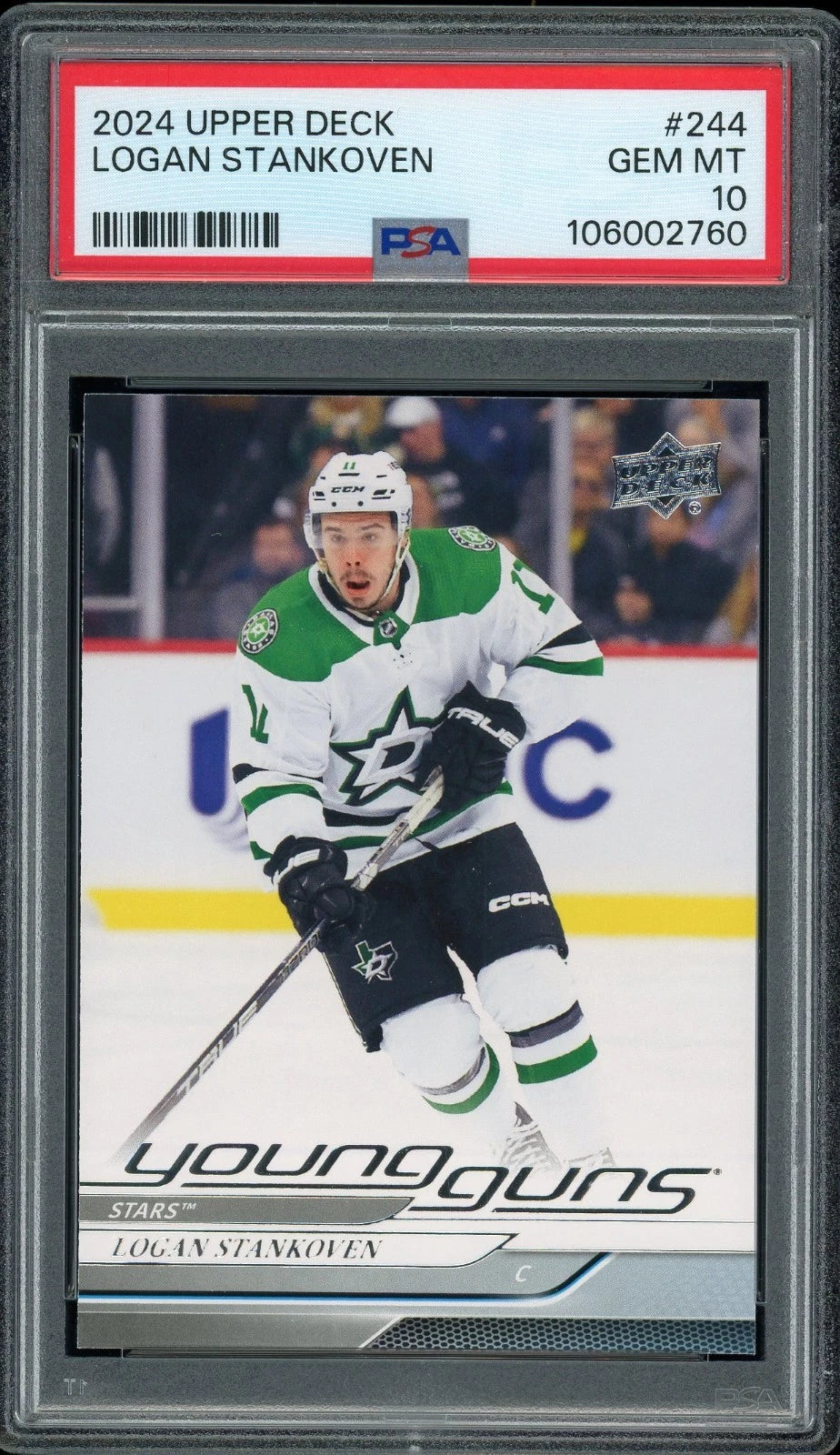 2024 Upper Deck #244 Logan Stankoven PSA 10 GEM MT
