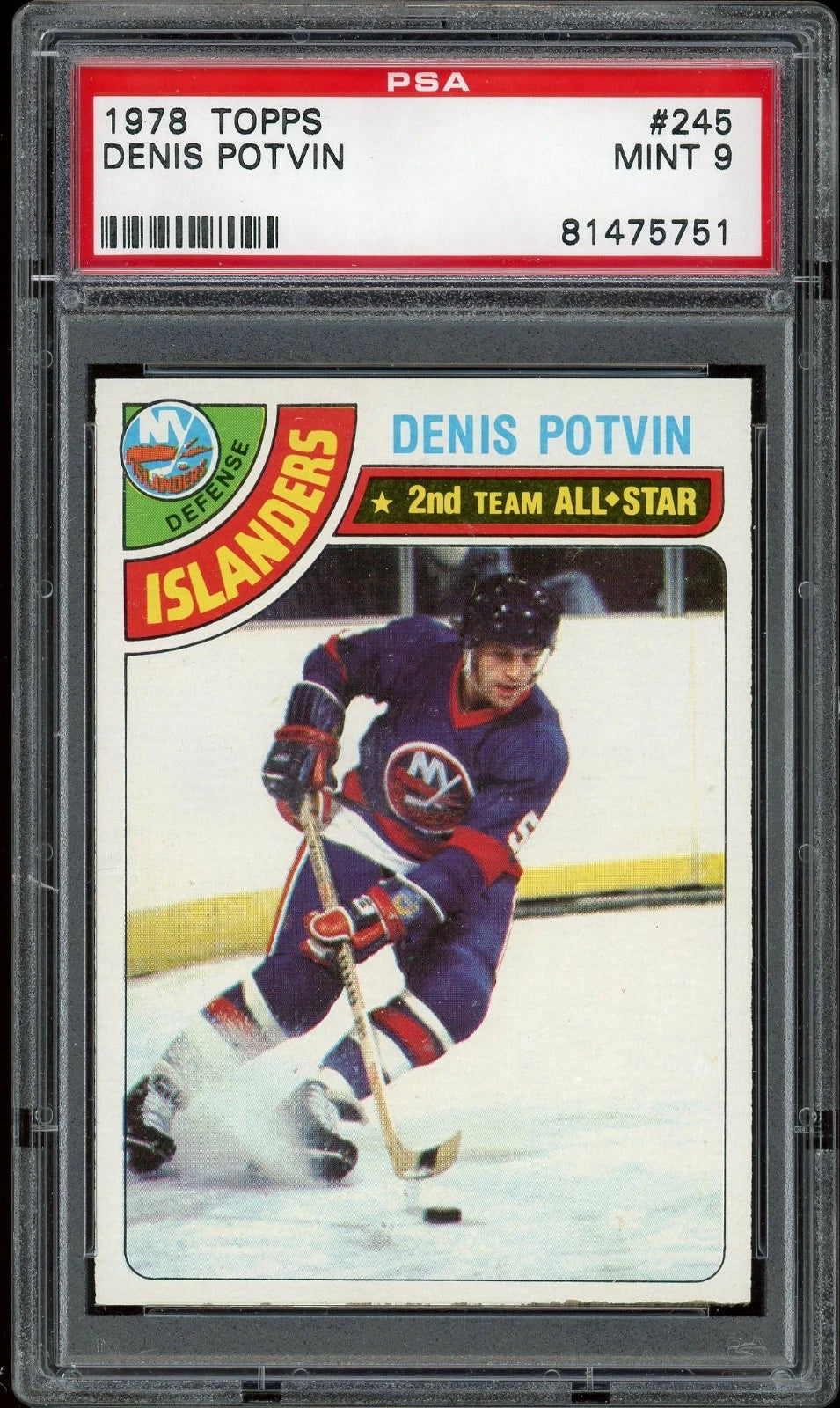 1978 Topps #245 Denis Potvin PSA 9 Mint
