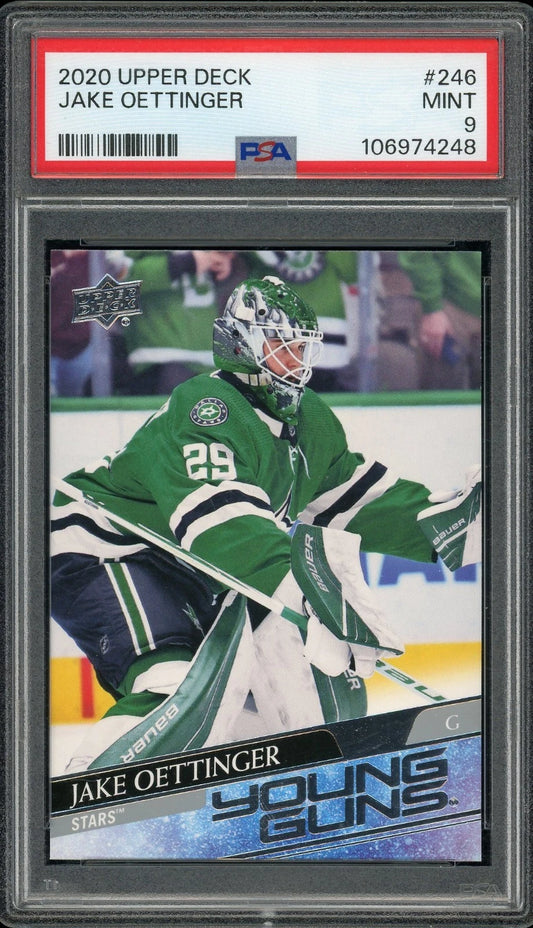 2020 Upper Deck #246 Jake Oettinger PSA 9 Mint