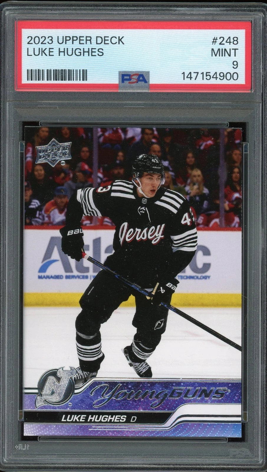 2023 Upper Deck #248 Luke Hughes PSA 9 Mint