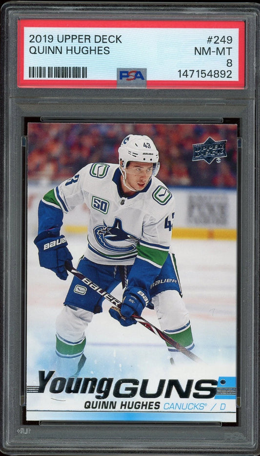 2019 Upper Deck #249 Quinn Hughes PSA 8 NM-MT