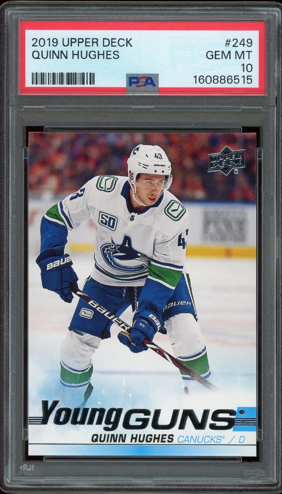 2019 Upper Deck #249 Quinn Hughes PSA 10 GEM MT