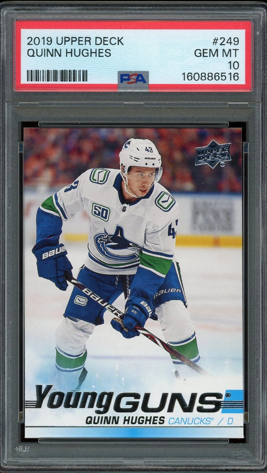 2019 Upper Deck #249 Quinn Hughes PSA 10 GEM MT