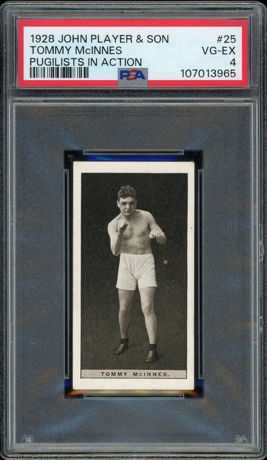 1928 John Player & Son #25 Tommy McInnes Pugilists in Action PSA 4 VG-EX