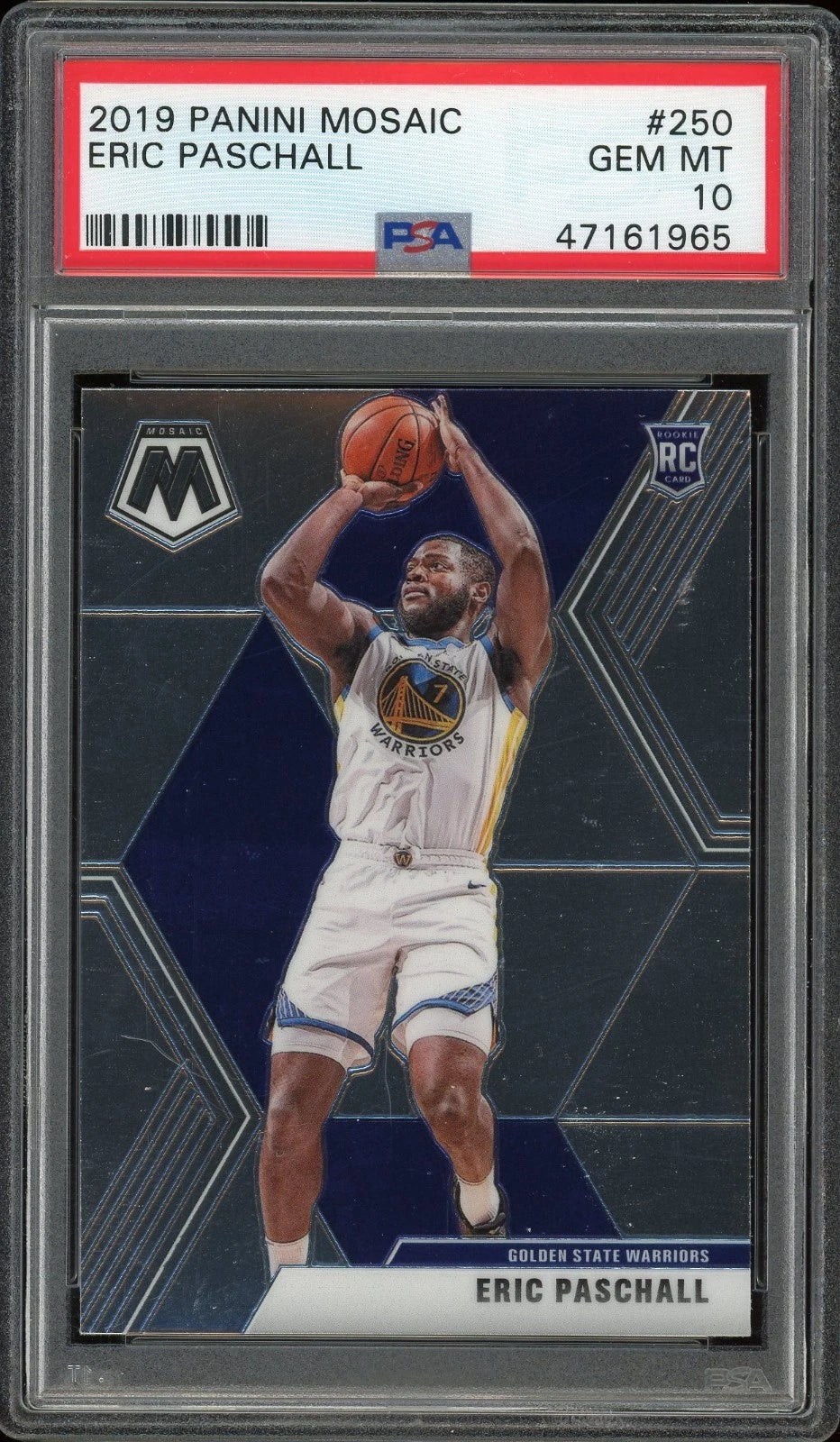 2019 Panini Mosaic #250 Eric Paschall PSA 10