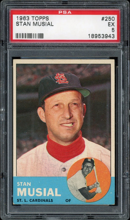 1963 Topps #250 Stan Musial PSA 5 EX