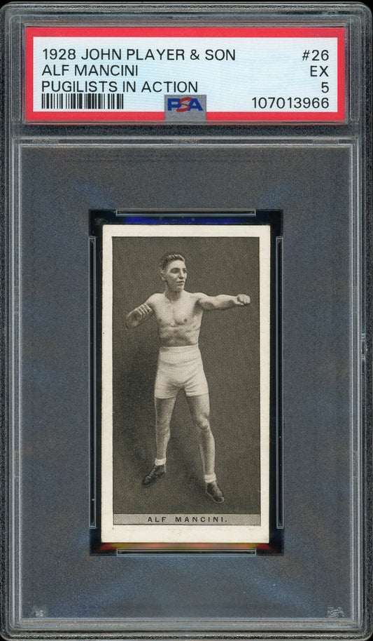 1928 John Player & Son #26 Alf Mancini Pugilists in Action PSA 5 EX