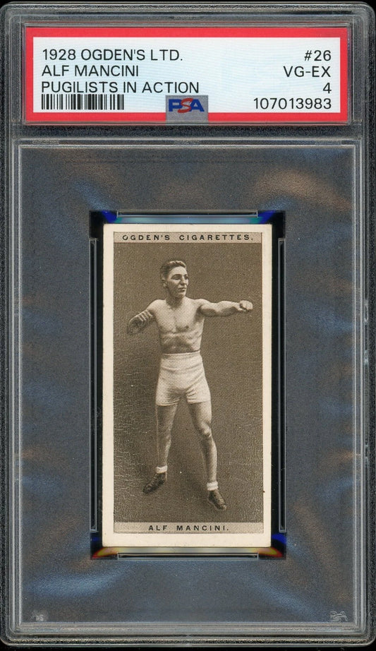 1928 Ogden's LTD #26 Alf Mancini Pugilists in Action PSA 4 VG-EX