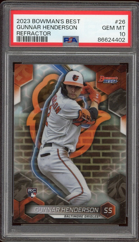 2023 Bowman's Best #26 Gunnar Henderson Refractor PSA 10