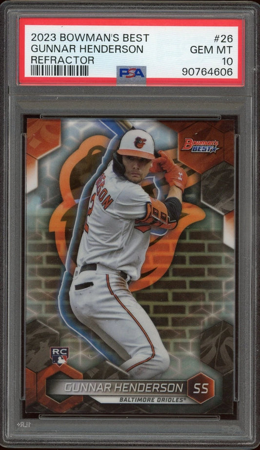 2023 Bowman's Best #26 Gunnar Henderson Refractor PSA 10