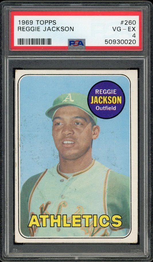 1969 Topps #260 Reggie Jackson PSA 4 VG-EX
