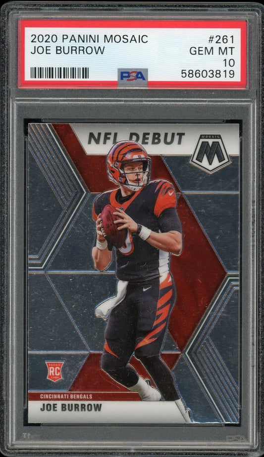 2020 Panini Mosaic #261 Joe Burrow PSA 10 GEM MT