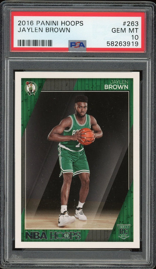 2016 Panini Hoops #263 Jaylen Brown PSA 10 GEM MT