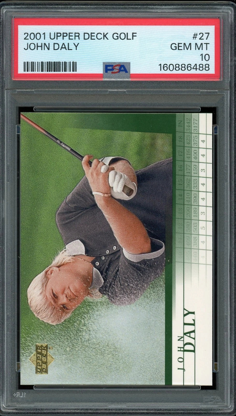 2001 Upper Deck Golf #27 John Daly PSA 10 GEM MT