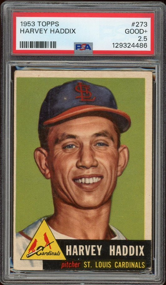1953 Topps #273 Harvey Haddix PSA 2.5 GOOD +