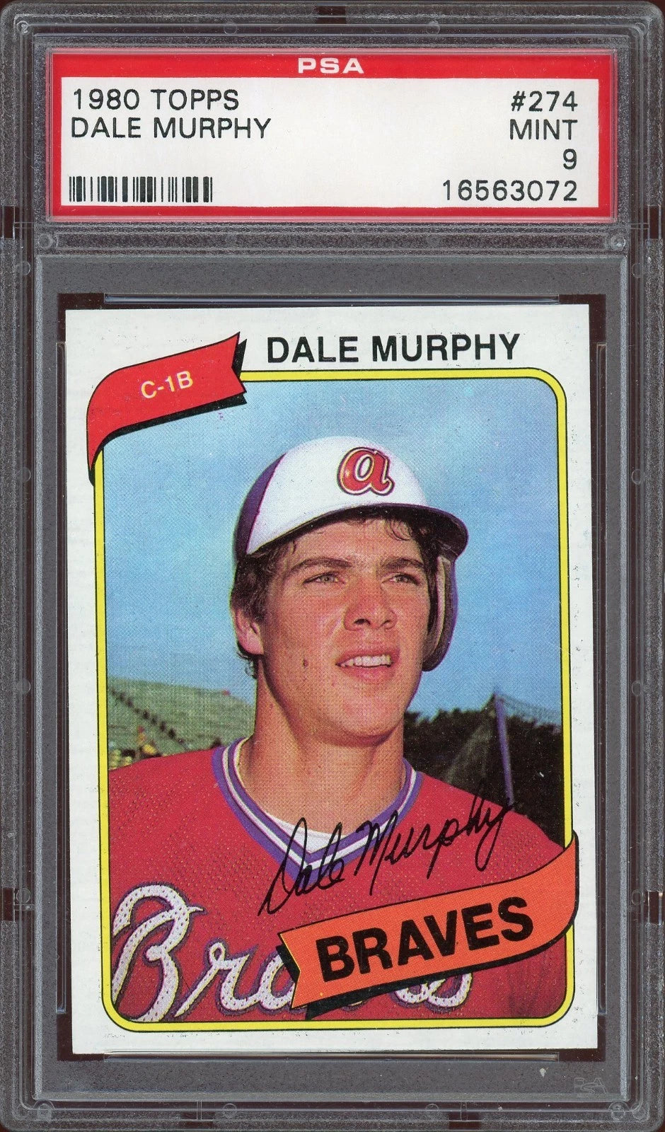 1980 Topps #274 Dale Murphy PSA 9 Mint