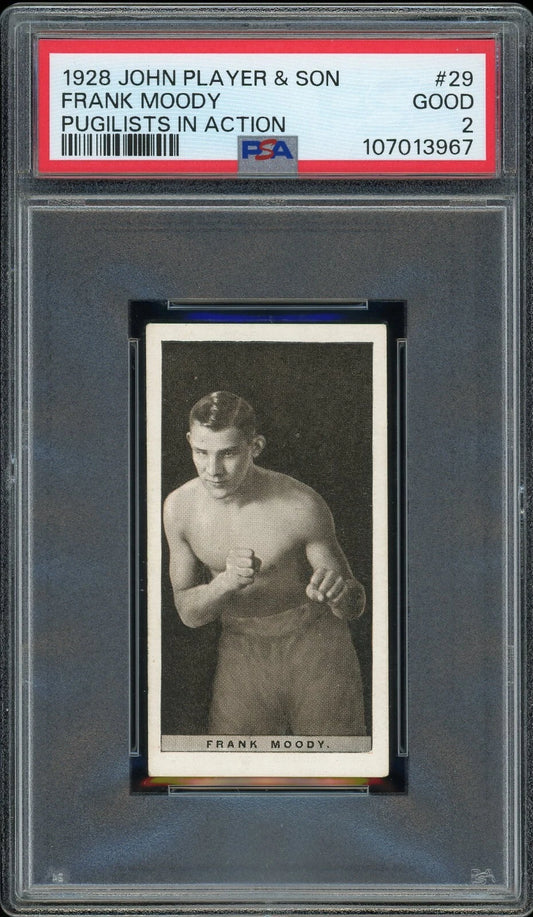 1928 John Player & Son #29 Frank Moody Pugilists in Action PSA 2 Good