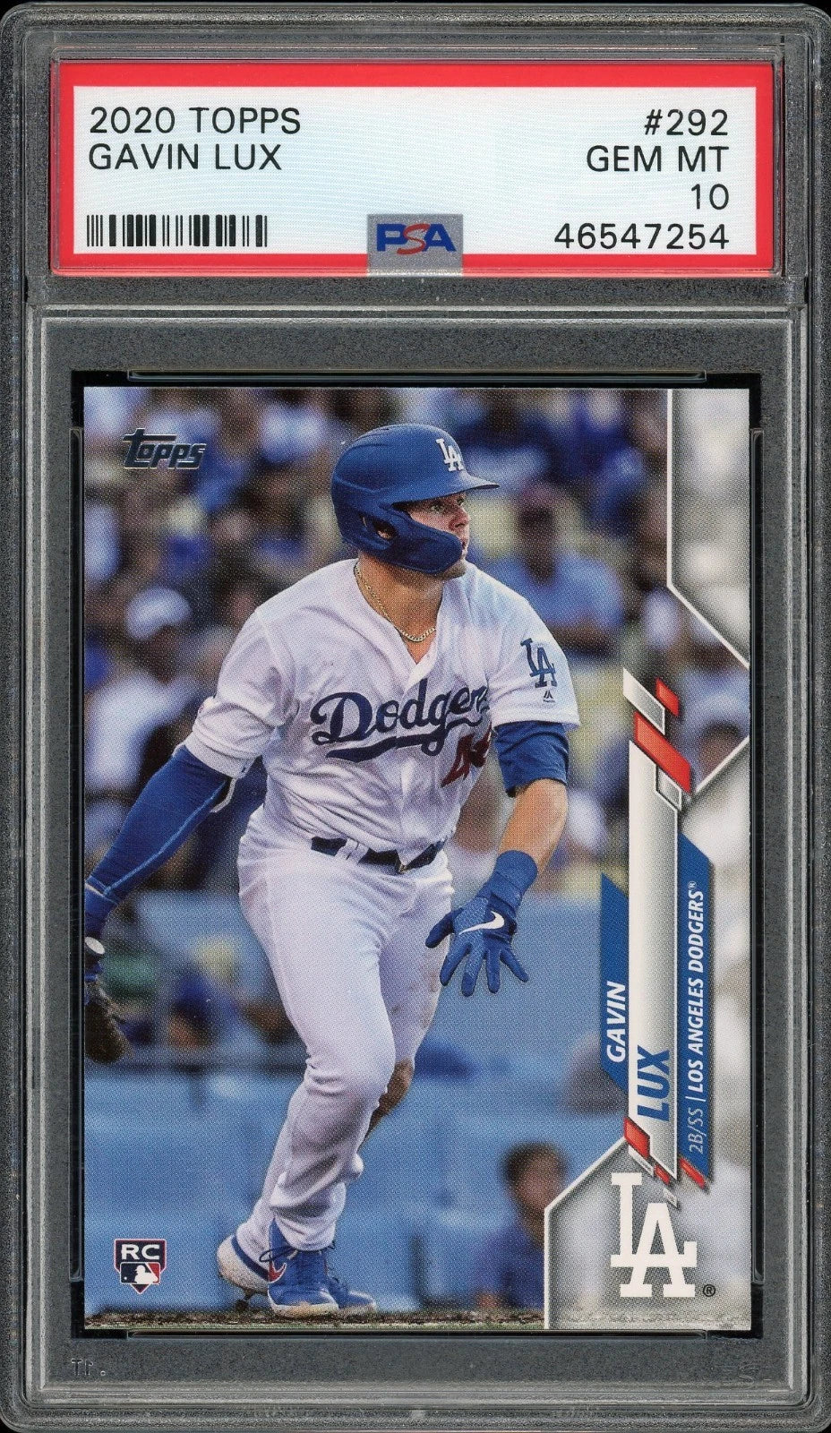 2020 Topps #292 Gavin Lux PSA 10 GEM MT