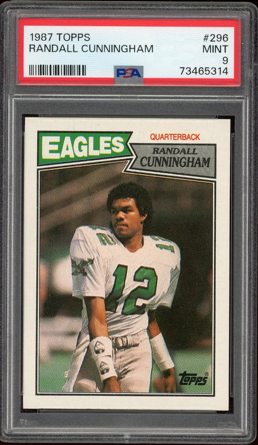 1987 Topps #296 Randall Cunningham PSA 9 Mint