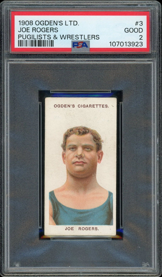 1908 Ogden's LTD. #3 Joe Rogers Pugilists & Wrestlers PSA 2 GOOD