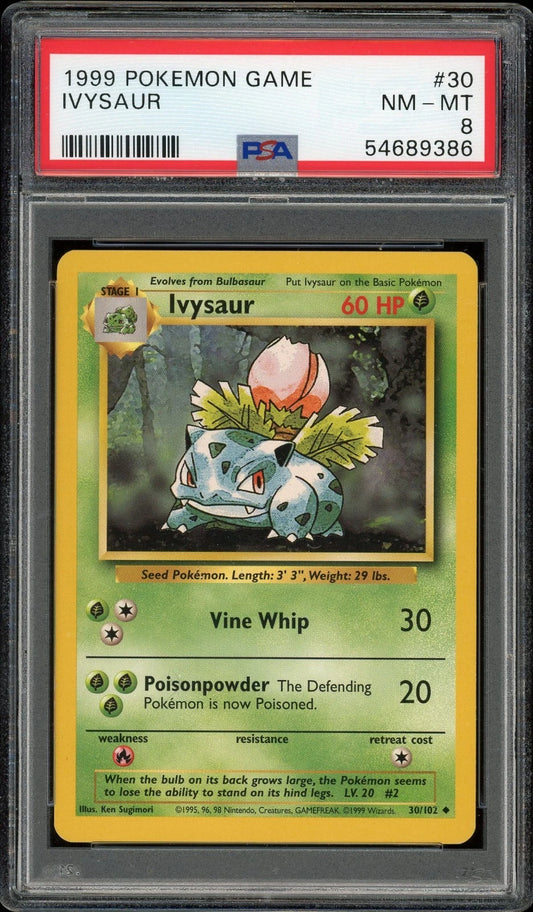 1999 Pokemon Game Unlimited #30 Ivysaur PSA 8 NM-MT