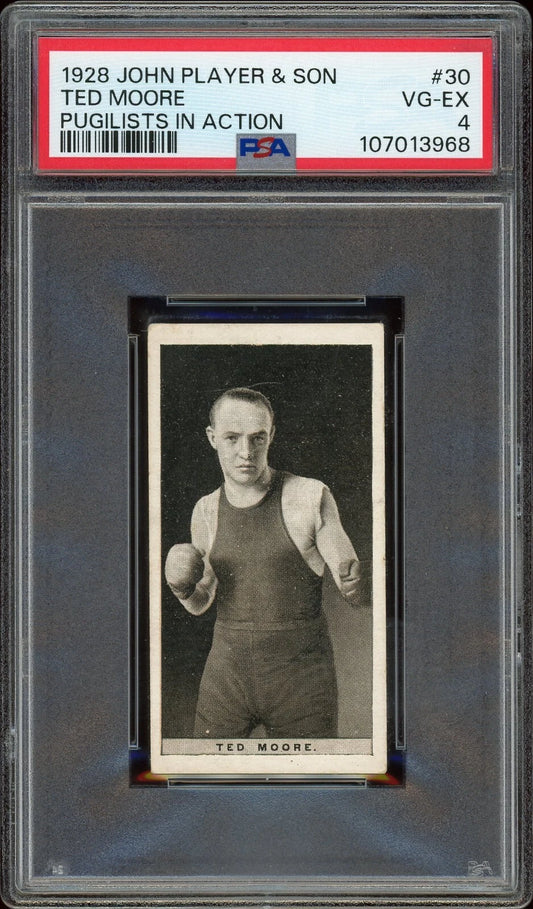 1928 John Player & Son #30 Ted Moore Pugilists in Action PSA 4 VG-EX