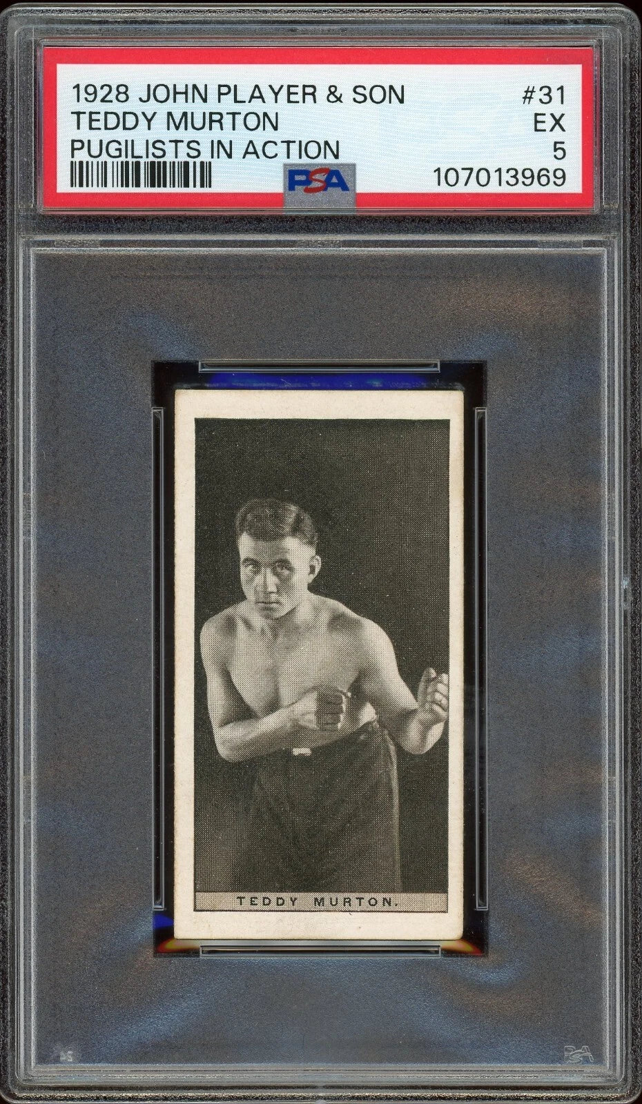 1928 John Player & Son #31 Teddy Murton Pugilists in Action PSA 5 EX
