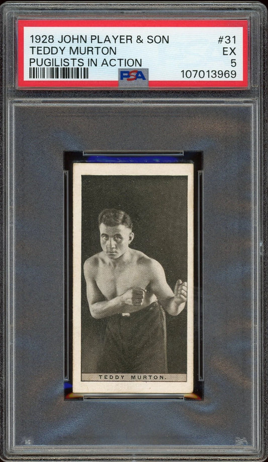 1928 John Player & Son #31 Teddy Murton Pugilists in Action PSA 5 EX