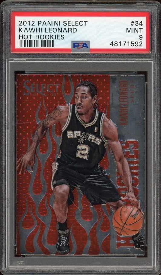 2012 Panini Select #34 Kawhi Leonard Hot Rookies PSA 9 MINT
