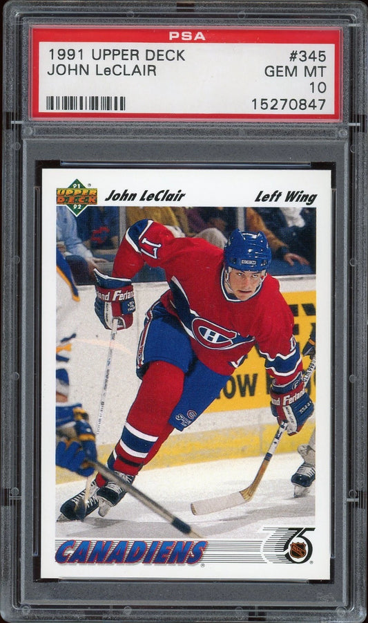 1991 Upper Deck #345 John LeClair PSA 10 GEM MT