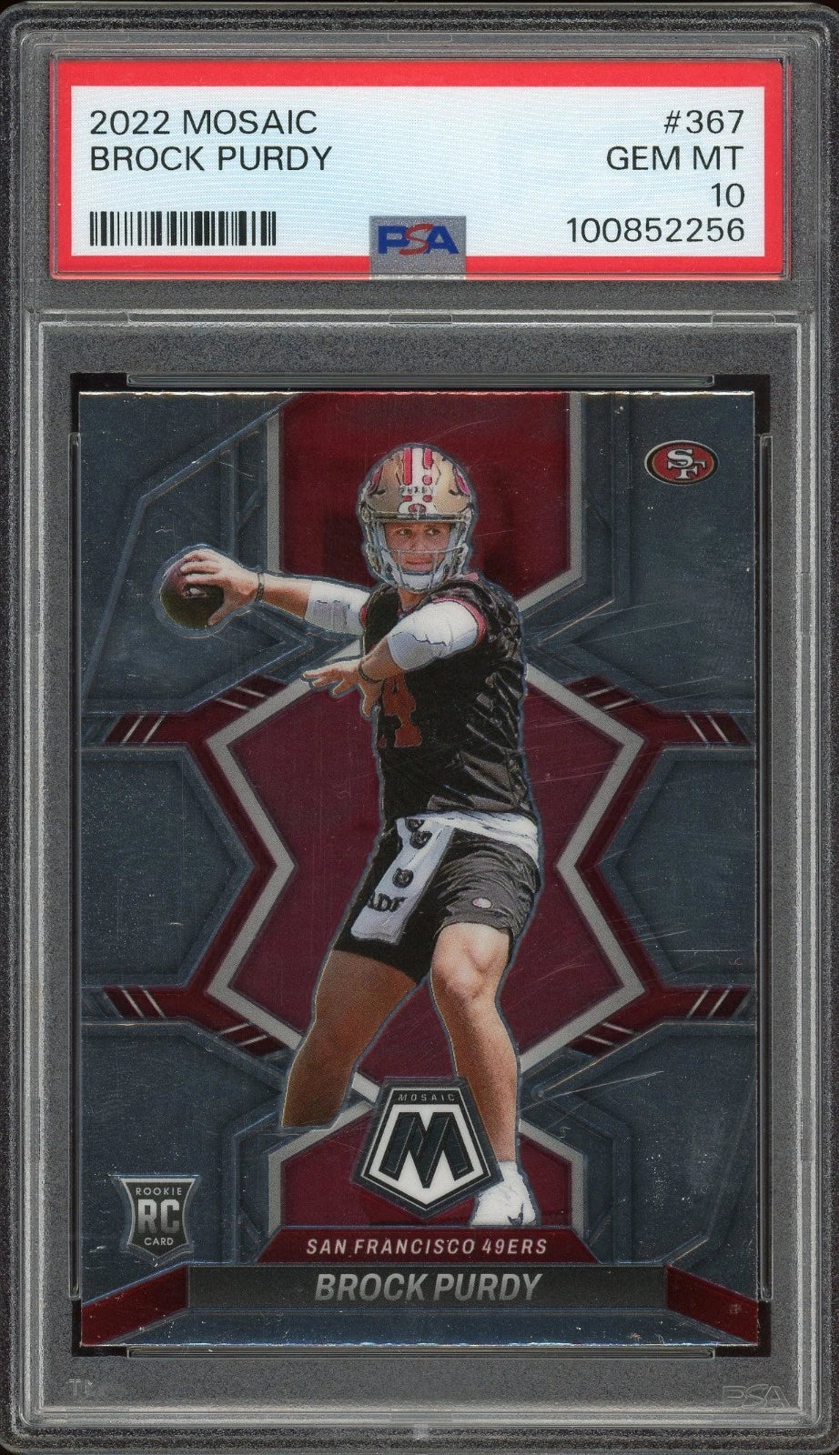 2022 Mosaic #367 Brock Purdy PSA 10 GEM MT