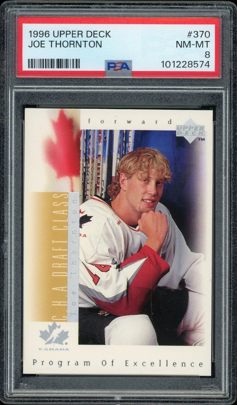 1996 Upper Deck #370 Joe Thornton PSA 8 NM-MT