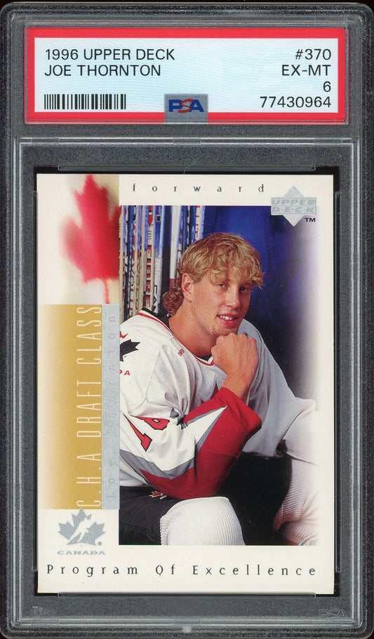 1996 Upper Deck #370 Joe Thornton PSA 6 EX-MT
