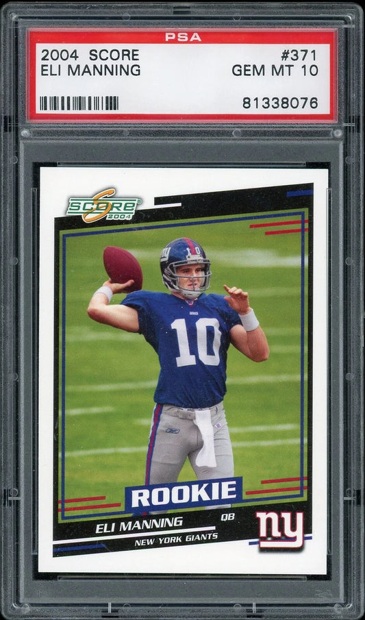 2004 Score #371 Eli Manning PSA 10 GEM MT