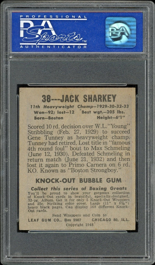 1948 Leaf #38 Jack Sharkey PSA 7 NM