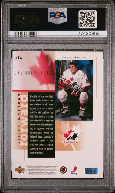 1996 Upper Deck #384 Patrick Marleau PSA 9 Mint