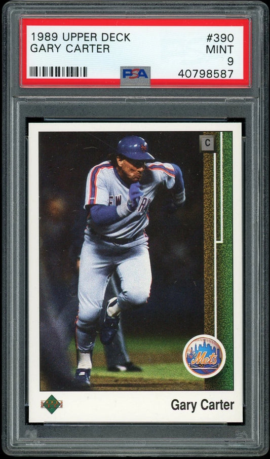 1989 Upper Deck #390 Gary Carter PSA 9 Mint