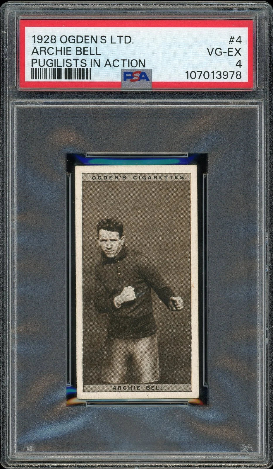 1928 Ogden's LTD #4 Archie Bell Pugilists in Action PSA 4 VG-EX