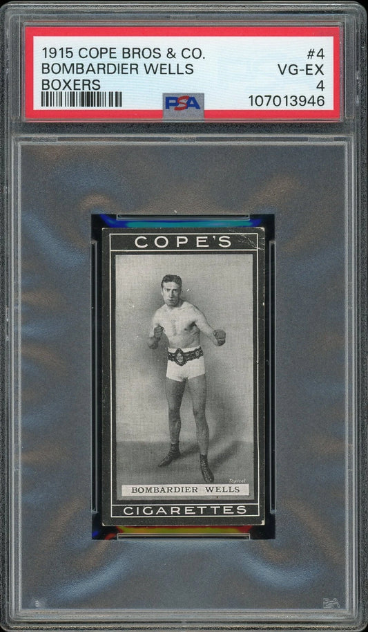 1915 Cope Bros & Co #4 Bombardier Wells Boxers PSA 4 VG-EX
