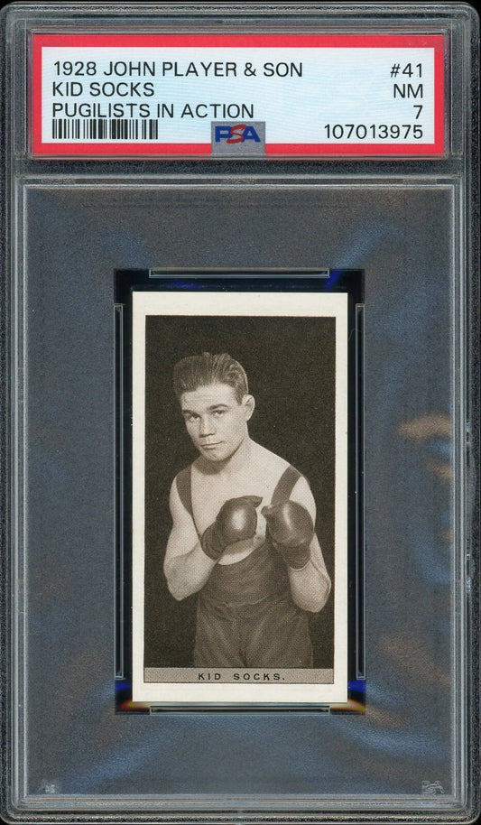 1928 John Player & Son #41 Kid Socks Pugilists in Action